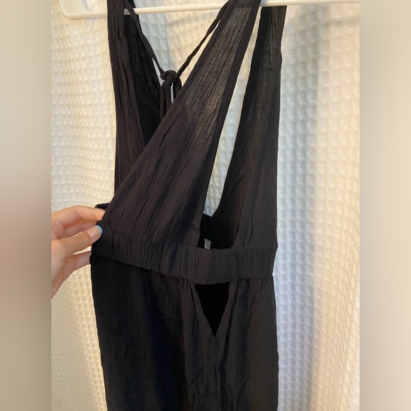 Black Plunge Cover-Up Maxi Dress - Picture 5 of 6
